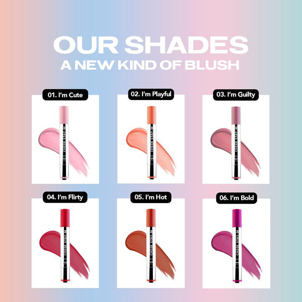 Cheek STAY-M - All-day Liquid Blush - Long-lasting, buildable, ultra-blendable blush
