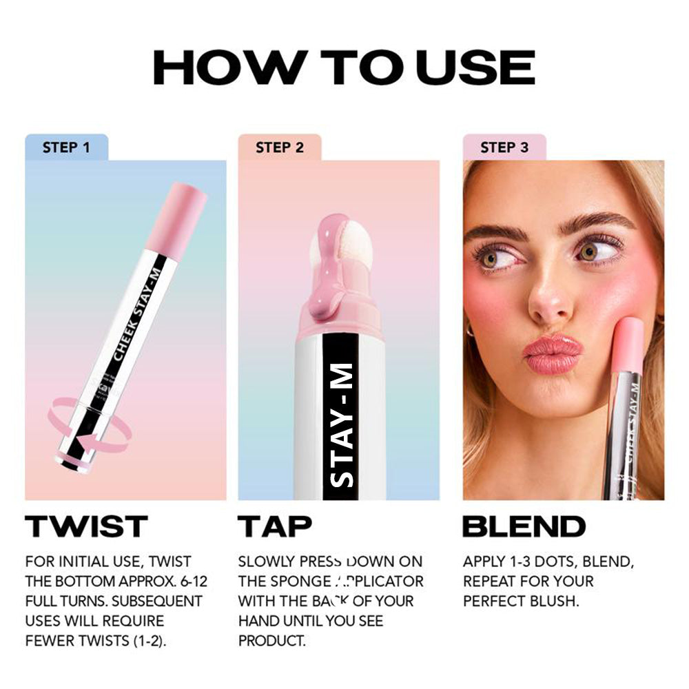 Cheek STAY-M - All-day Liquid Blush - Long-lasting, buildable, ultra-blendable blush